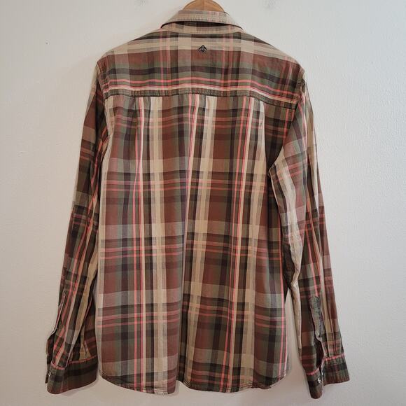 PrAna Men's Multi Plaid Long Sleeve Button Up Snap One Pocket Shirt Size Large - Picture 5 of 13